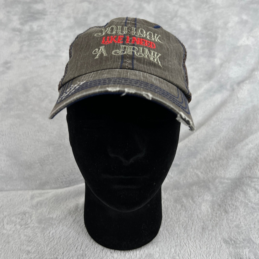 Cody James Trucker Hat OSFM Brown You Look Like I Need A Drink Western Humor Cap